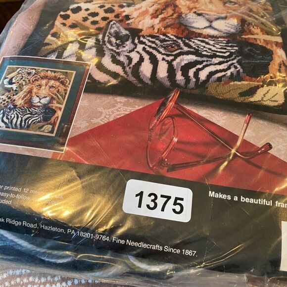 1375 Bucilla Needlepoint Kit #4671 Lion Safari Scene - Picture 6 of 6
